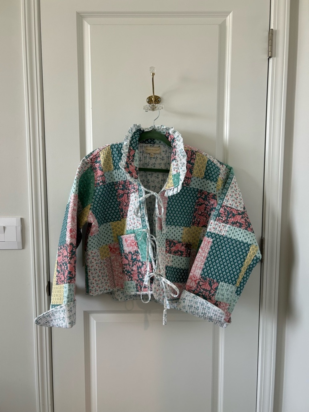 Simply Southern Ophelia Tie-Front Quilted Jacket - NWOT